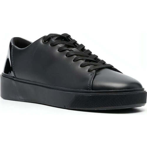 Chaussures Homme Baskets basses Calvin Klein faux-leather JEANS low top lace up festive Noir