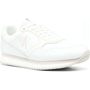 Chaussures Homme Baskets basses Calvin Klein Jeans retro lth-pu patch trainers Blanc