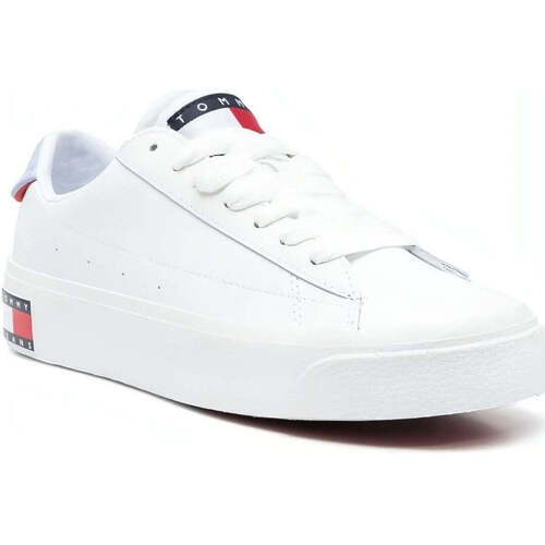 Chaussures Femme Baskets basses Tommy Jeans jeans vulcanized leather trainers Blanc