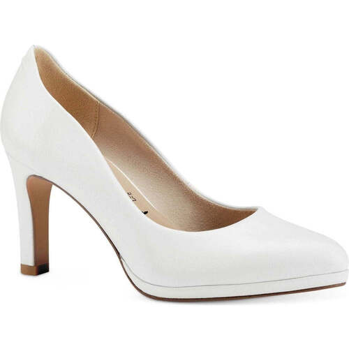 Chaussures Femme Ballerines / babies Tamaris white leather elegant closed formal Blanc