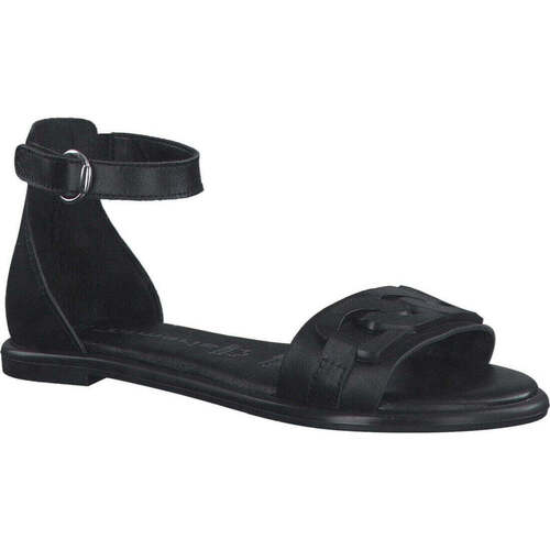 Chaussures Femme Sandales sport Tamaris black leather casual open sandals Noir