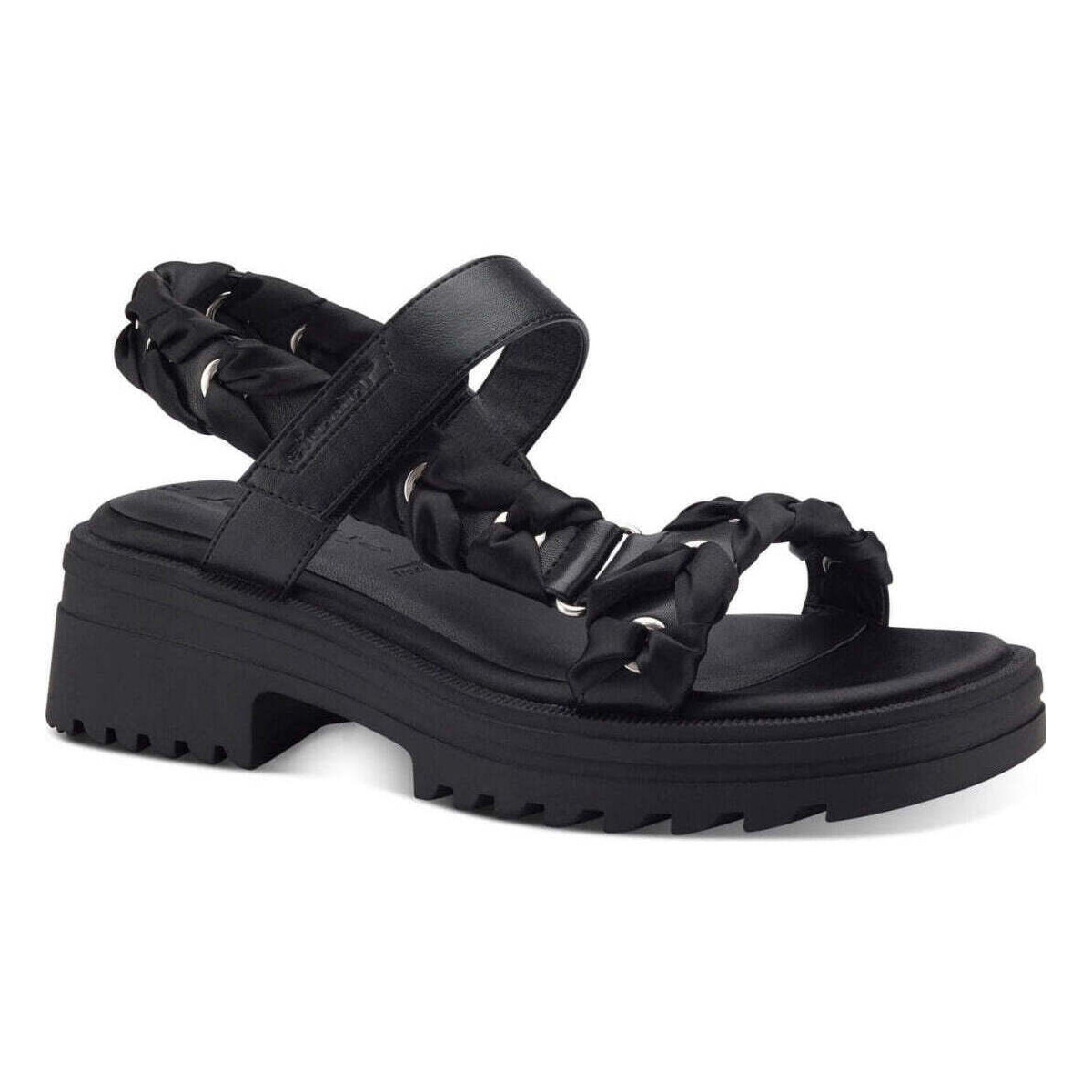 Chaussures Femme Sandales sport Tamaris black casual open sandals Noir