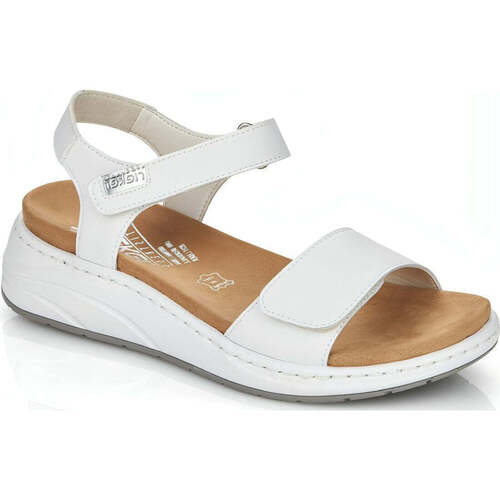 Chaussures Femme Sandales sport Rieker white casual open sandals Blanc