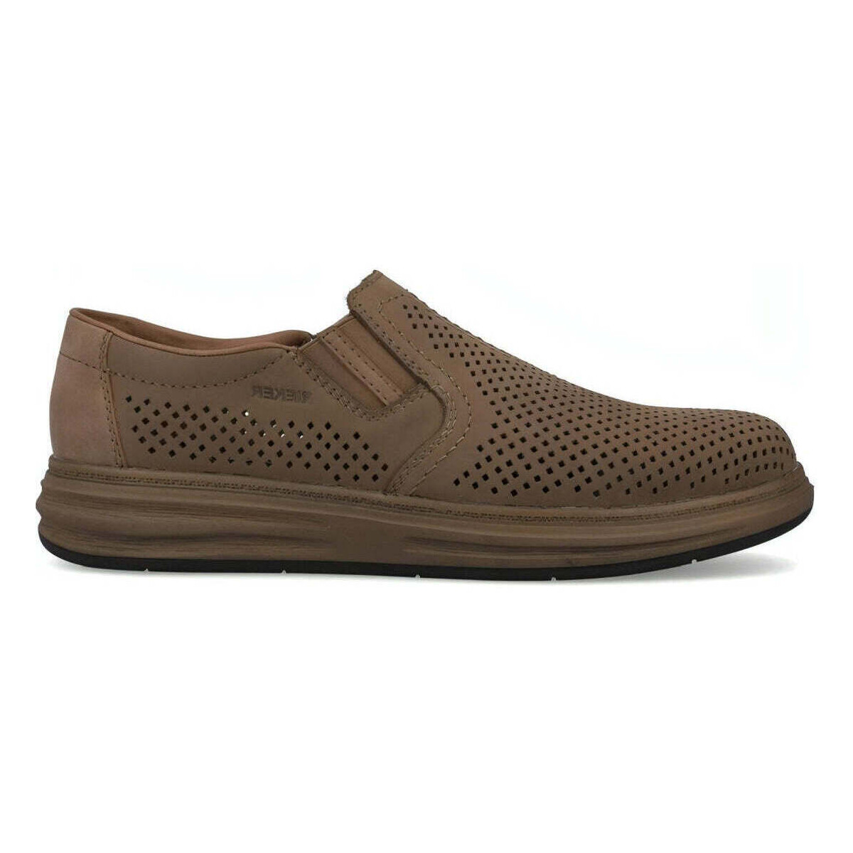 Chaussures Homme Baskets basses Rieker brown casual part-open formal Marron