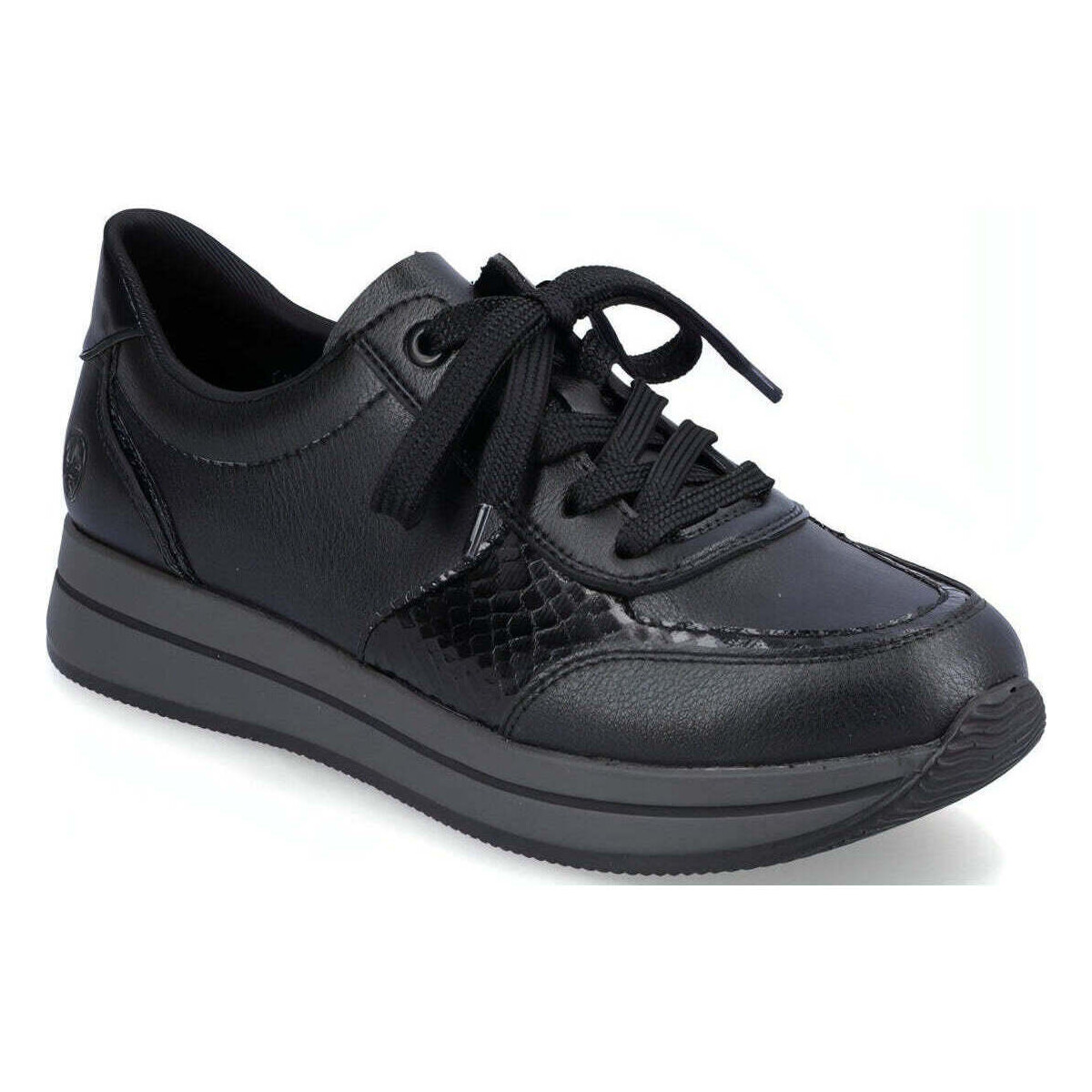 Chaussures Femme Baskets basses Rieker black casual closed sport shoe Noir