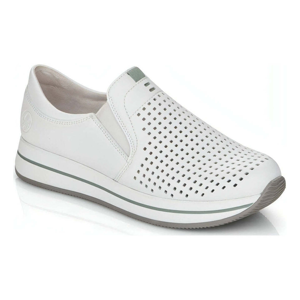 Chaussures Femme Baskets basses Rieker white casual closed sport shoe Blanc