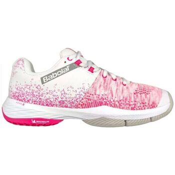 Chaussures Femme Tennis Babolat Chaussures Padel Sensa Femme White/Pink Peacock Rose