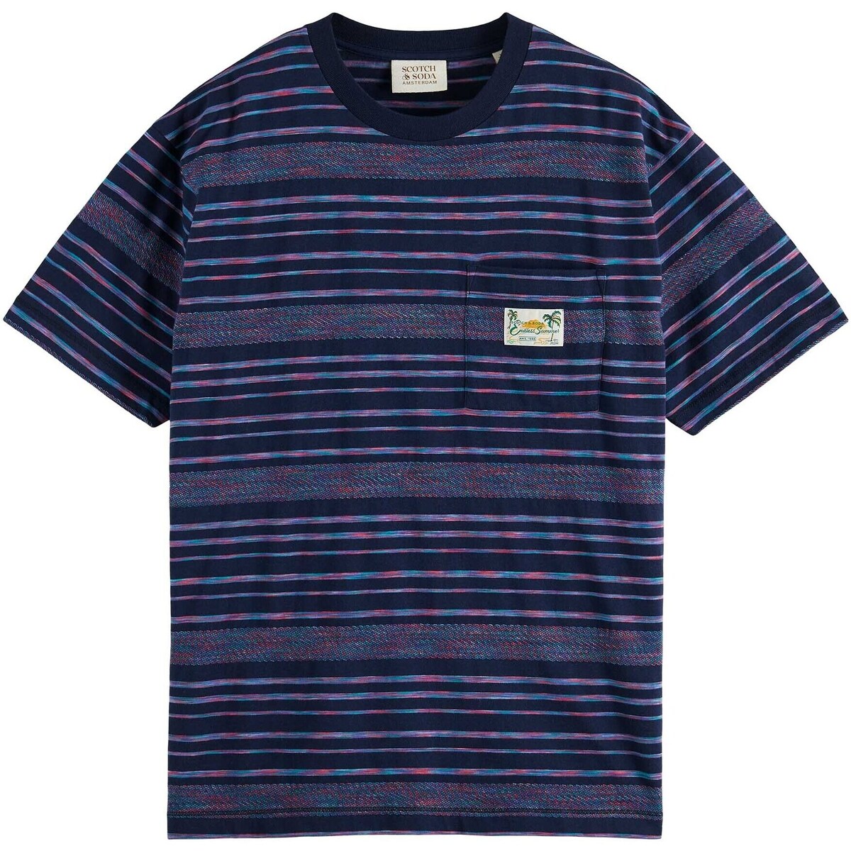 Vêtements Homme T-shirts & Polos Scotch & Soda Jersey Structured Stripe Tee Multicolore