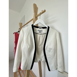 Vêtements Femme Vestes / Blazers H&M Veste courte manches 3/4 Blanc