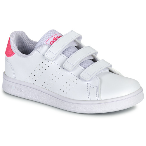 Chaussures Fille Baskets basses schuhe adidas Sportswear ADVANTAGE CF C Blanc / Rose