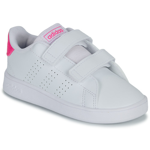 Chaussures Fille Baskets basses sneakers Adidas Sportswear ADVANTAGE CF I Blanc / Rose