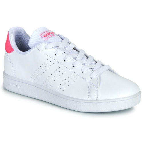 Chaussures Fille Baskets basses Adidas Gree Sportswear ADVANTAGE K Blanc / Rose