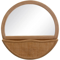 Voir toutes les nouveautés Miroirs Ixia Grand miroir rond avec rangement en rotin Beige