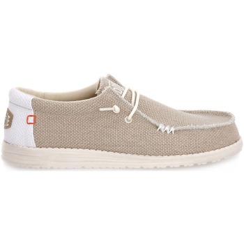 Chaussures Homme Baskets mode HEY DUDE 1LB WALLY BRAIDED OFF WHITE Blanc
