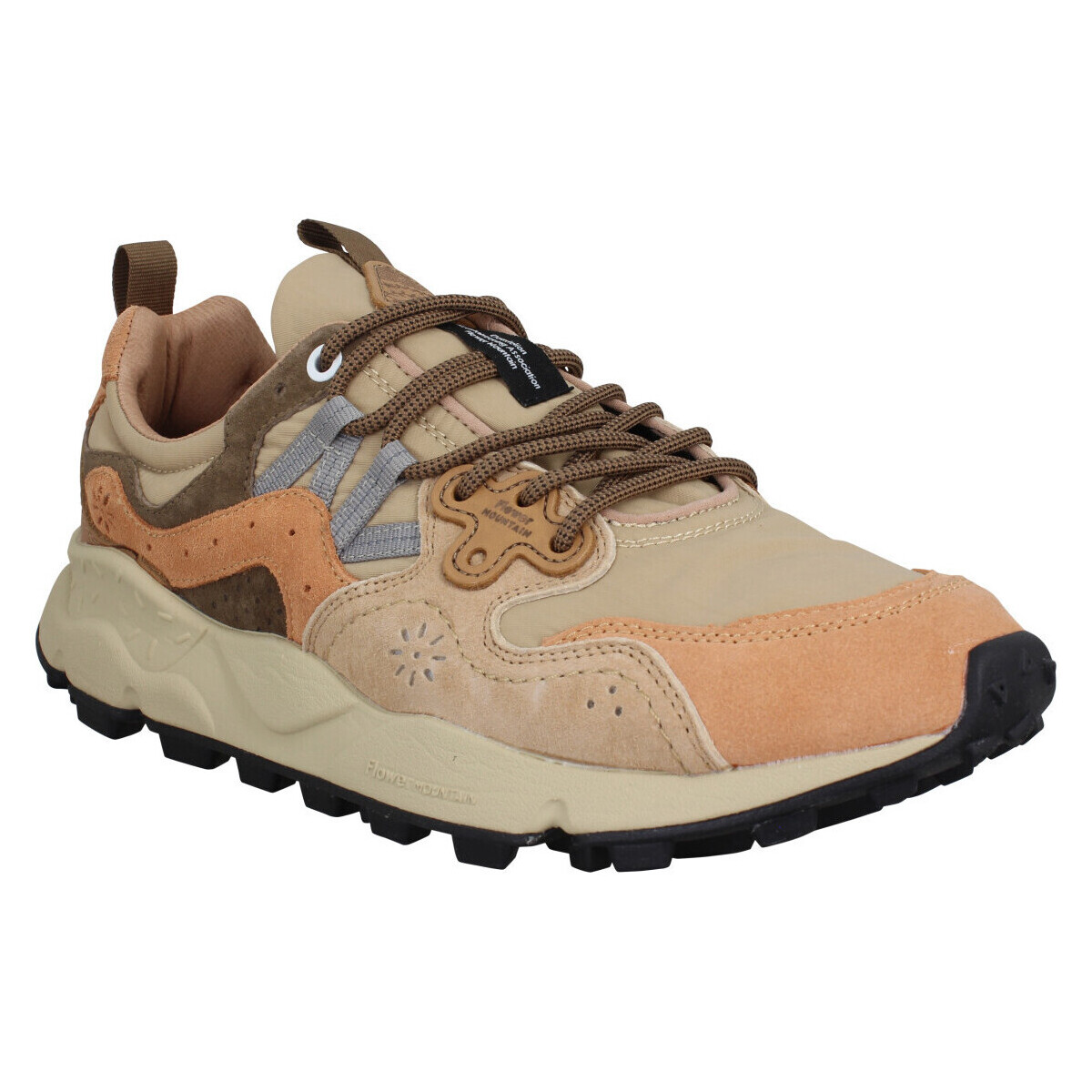 Chaussures Homme Baskets mode Flower Mountain Yamano Suede Nylon Homme Rust Beige Marron