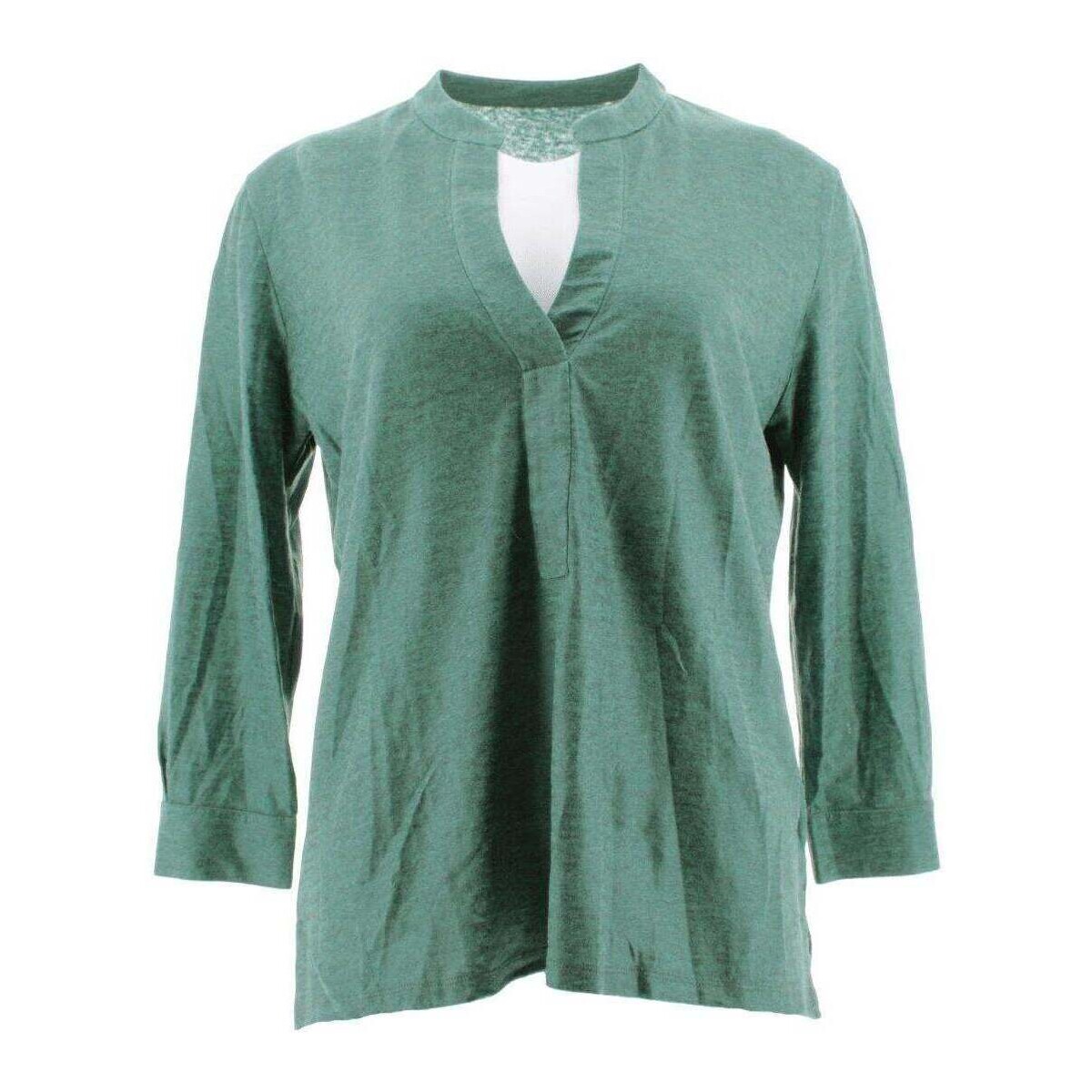 Vêtements Femme Débardeurs / T-shirts sans manche Majestic Filatures Blouse en lin Vert