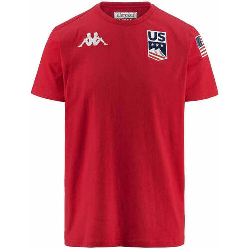 Vêtements Homme T-shirts RALPH manches courtes Kappa T-shirt US Ski Team  Rouge Rouge