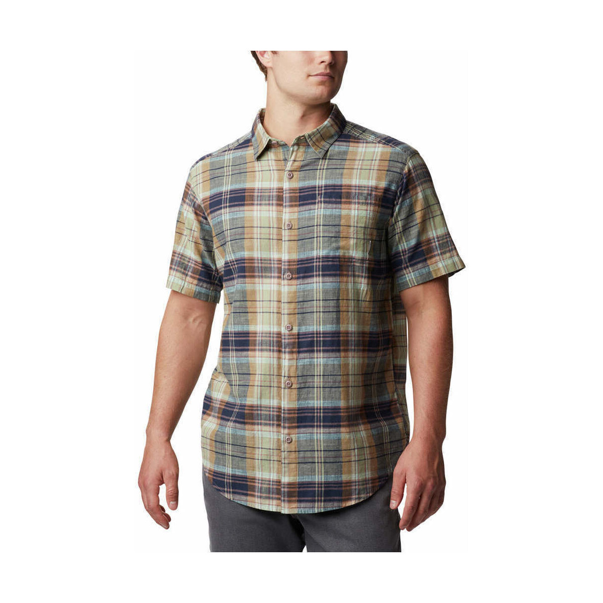 Vêtements Homme Chemises manches longues Columbia Under Exposure YD Short Sleeve Shirt Bleu