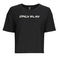 Vêtements Femme T-shirts Marrone manches courtes Only Play ONPFONT LOGO SHORT SS TRAIN TEE Noir