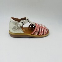Chaussures Fille Oreillers / Traversins Pom d'Api SANDALE FERMEE CORAIL Rose