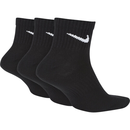 Sous-vêtements Chaussettes de sport Nike Fleece Everyday Lightweight Ankle Training 3pck Noir