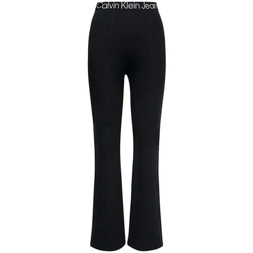 Vêtements Femme tiger-print Leggings Calvin Klein Jeans Evase Jersey Milano Noir