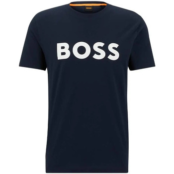 Vêtements Homme T-shirts manches courtes BOSS Front logo classic Bleu