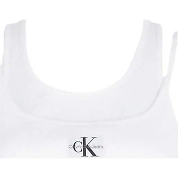 Vêtements Femme Débardeurs / T-shirts sans manche Calvin Klein Jeans Cotele luxe Blanc