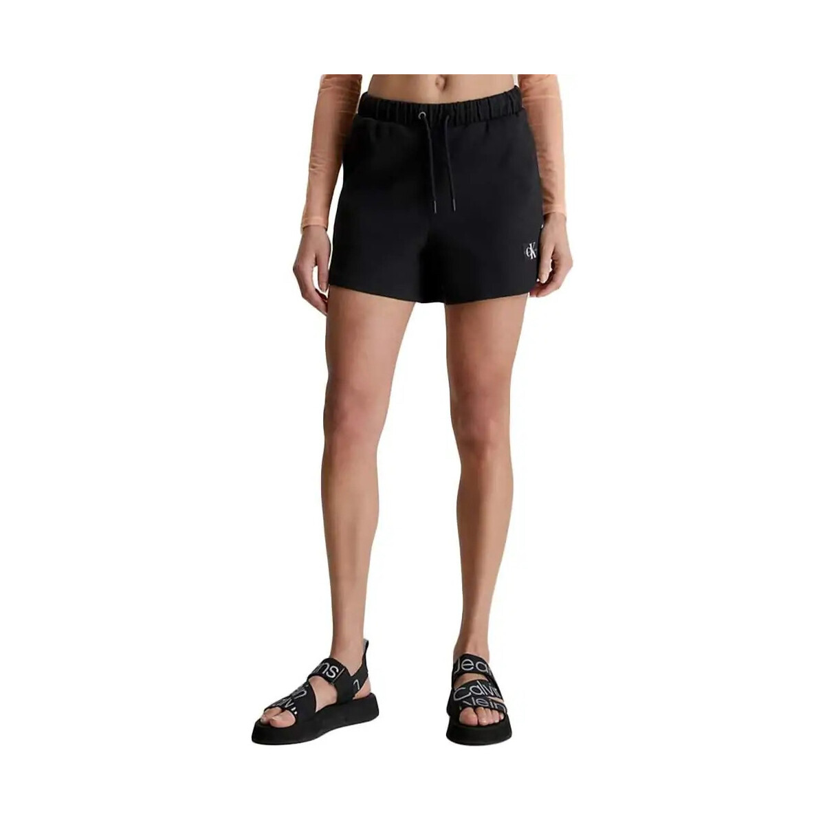 Vêtements Femme Shorts / Bermudas Calvin Klein Jeans Jersey Cotele Noir