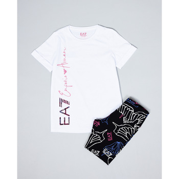Vêtements Fille Ensembles de survêtement Emporio Schwarz Armani EA7 Survêtement  pour fille à manches courtes Multicolore
