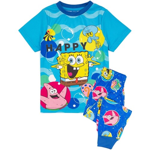 Vêtements Garçon Pyjamas / Chemises de nuit Spongebob Squarepants Happy Bleu