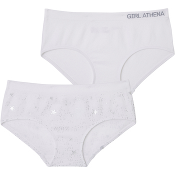 Athena Lot de 2 culottes hipster fille Sans Couture Fashion Girl By Blanc
