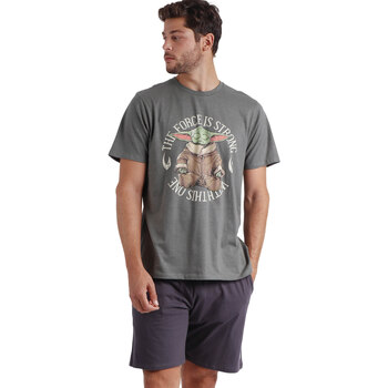 Vêtements Homme Pyjamas / Chemises de nuit Admas Pyjama short t-shirt Baby Yoda Star Wars Kaki