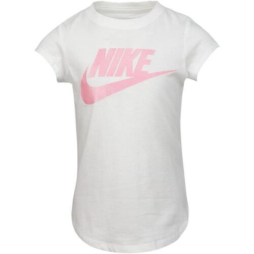 Vêtements Fille T-shirts manches courtes Nike futura ss tee Blanc