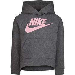 Vêtements Fille Sweats Nike Club fleece high low pullover Gris anthracite chiné