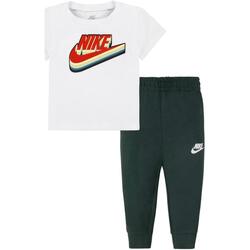Vêtements Enfant T-shirts manches courtes Nike B nsw jrsy ft pant set Blanc