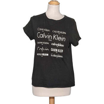Vêtements Femme T-shirts & Polos Calvin Klein Jeans 36 - T1 - S Noir