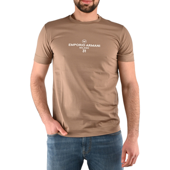 Vêtements Homme T-shirts manches courtes Emporio Armani 3l1tcp_1jsaz-0431 Beige