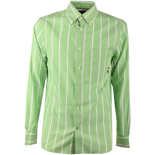 Vêtements Homme Chemises manches longues Tommy Hilfiger mw0mw30080-0cd Vert