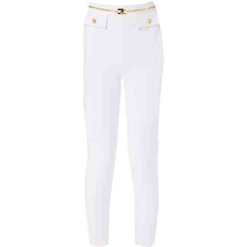 Vêtements Femme Pantalons Elisabetta Franchi pa06032e2-360 Blanc