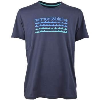 Vêtements Homme T-shirts manches courtes Harmont & Blaine irj201021055-801 Bleu