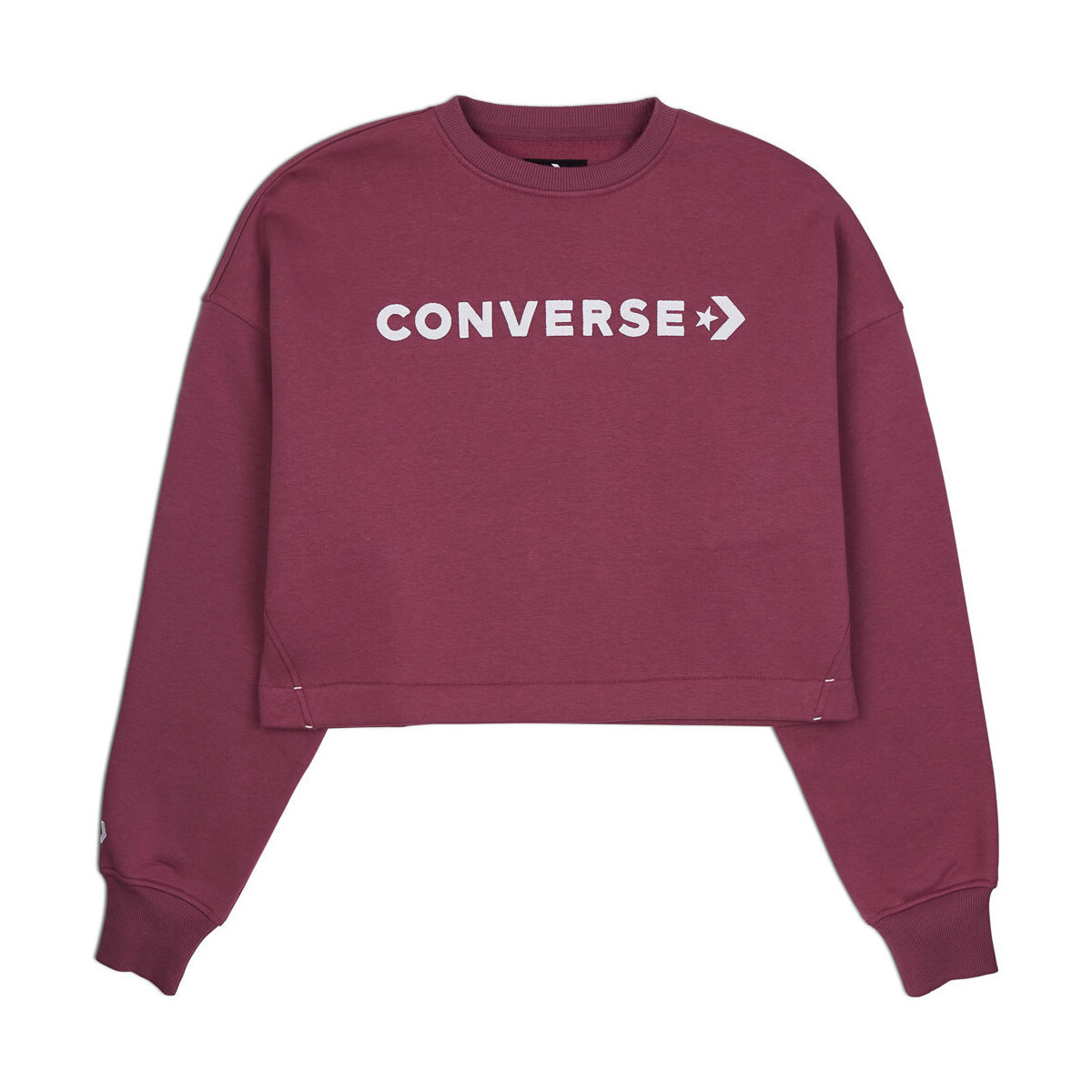 Vêtements Femme Sweats Converse EMBROIDERED CROPPED CREW Rose