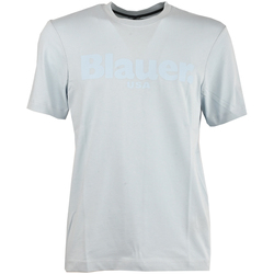 Niebieski t-shirt z krótkim rękawem i nadrukiem Cool z przodu