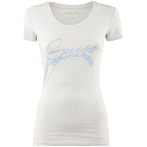 Vêtements Femme T-shirts manches courtes Guess w3ri14_j1314-a71u Blanc