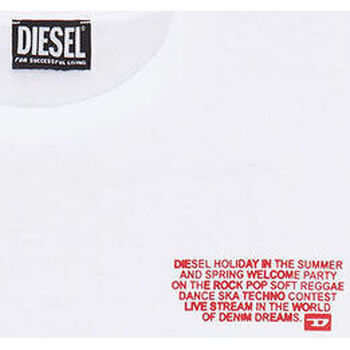 Vêtements Homme T-shirts Silver manches courtes Diesel a086960grai-100 Blanc