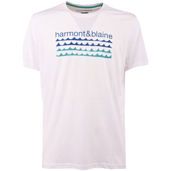 Vêtements Homme T-shirts manches courtes Harmont & Blaine irj201021055-100 Blanc