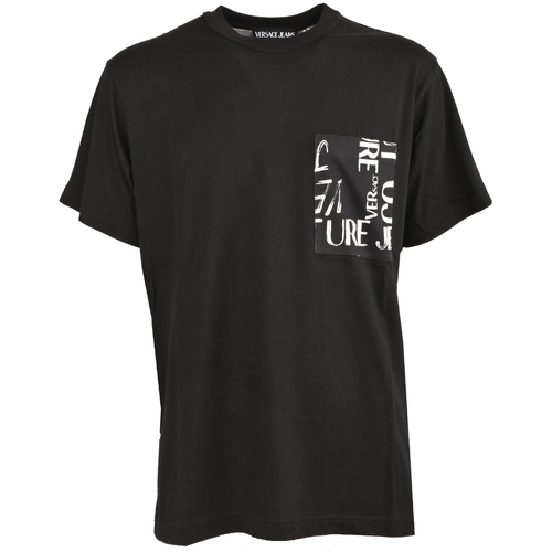 Vêtements Homme T-shirts manches courtes Versace Jeans Couture 74gah6r2js167-899 Noir