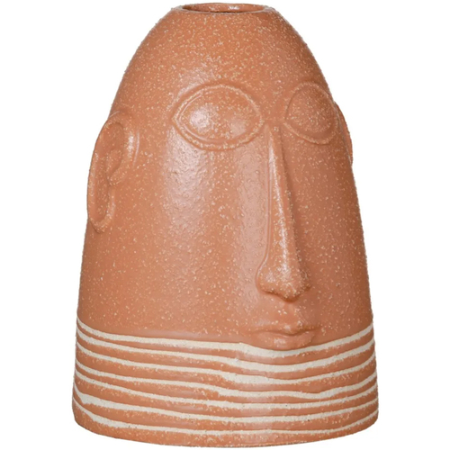 Boîte à Clefs Vitrée Motif Vases / caches pots d'intérieur Ixia Vase Visage en céramique ocre orange Orange
