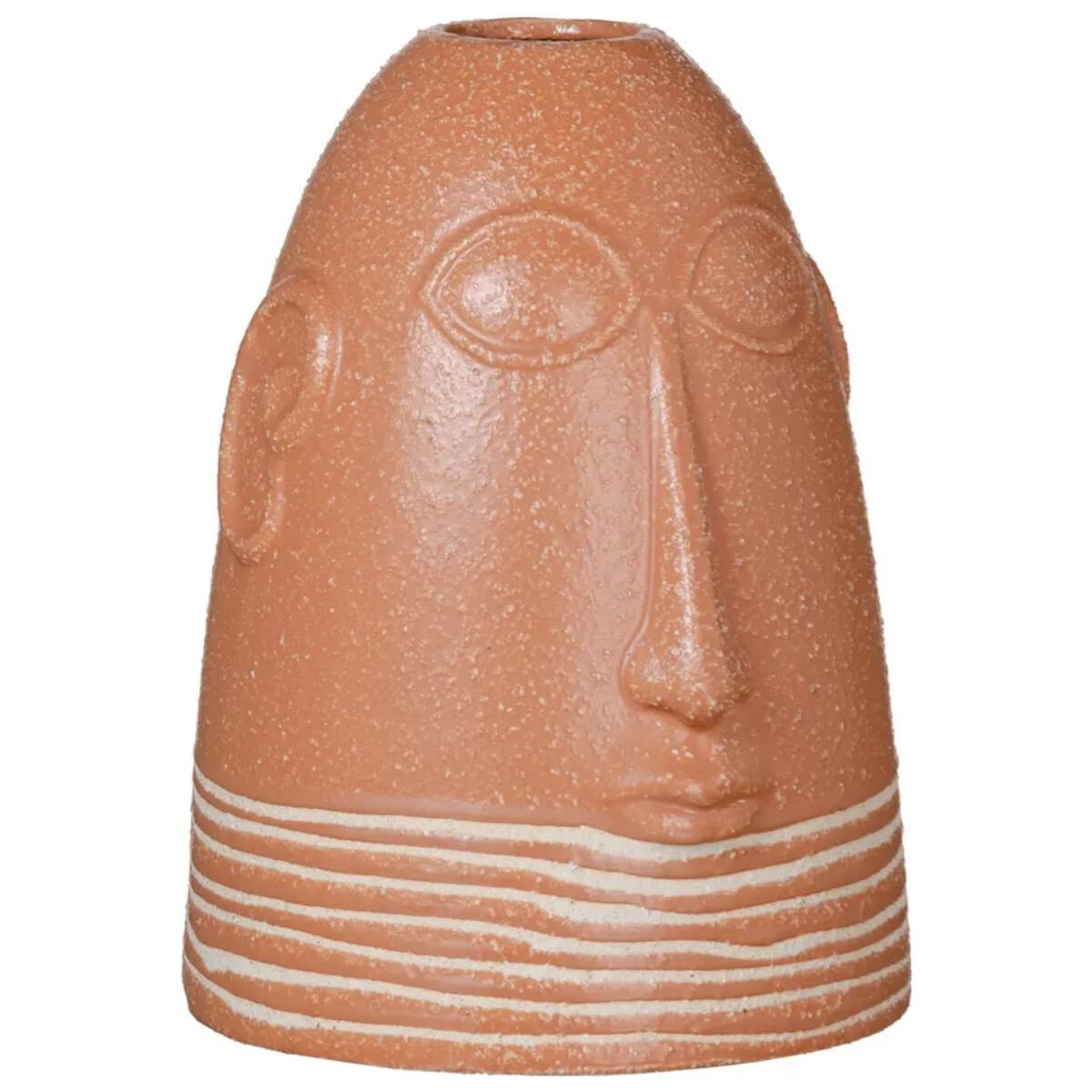 Maison & Déco Vases / caches pots d'intérieur Ixia Vase Visage en céramique ocre orange Orange