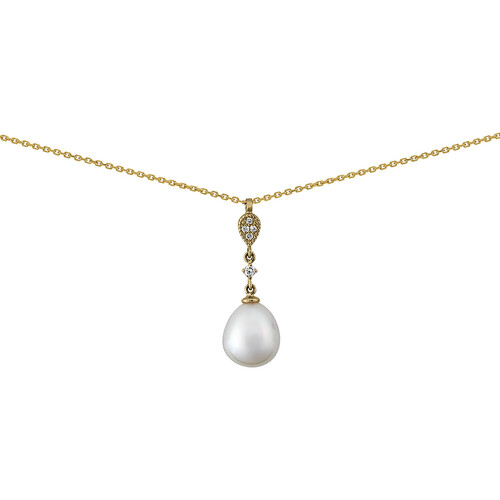 Montres & Bijoux Femme Colliers / Sautoirs Brillaxis Collier or jaune 18 carats perle poire diamants

7 mm Jaune